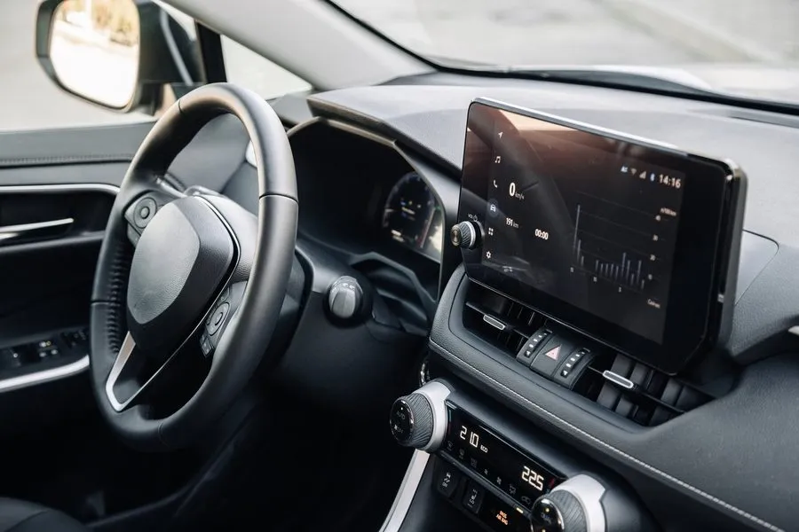 Luxury car interior for London airport transfer